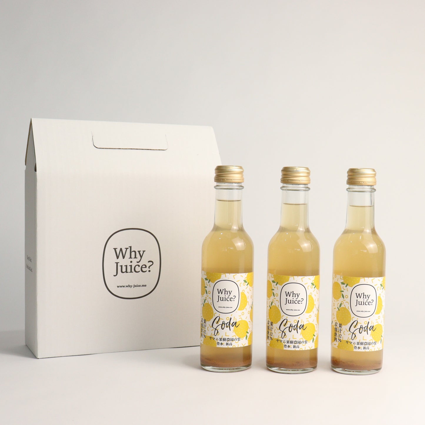 【季節限定】Fruits SODA 3本ギフトボックス(ヤマニ果樹農園の梨)
