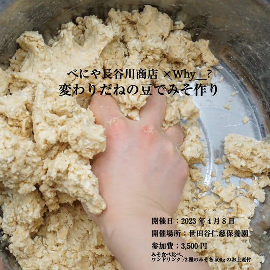 【イベント終了】4月8日開催【Work Shop】変わりだねの豆でみそ作り