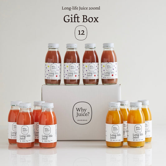 【敬老の日】Long-life Juice 12本ギフトボックス(果物たっぷりセット)